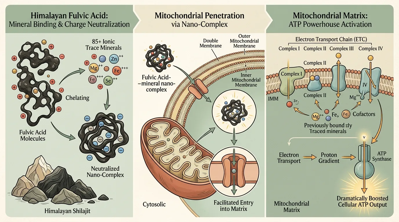 Mitochondrial matrix activation and ionic trace mineral delivery comparison